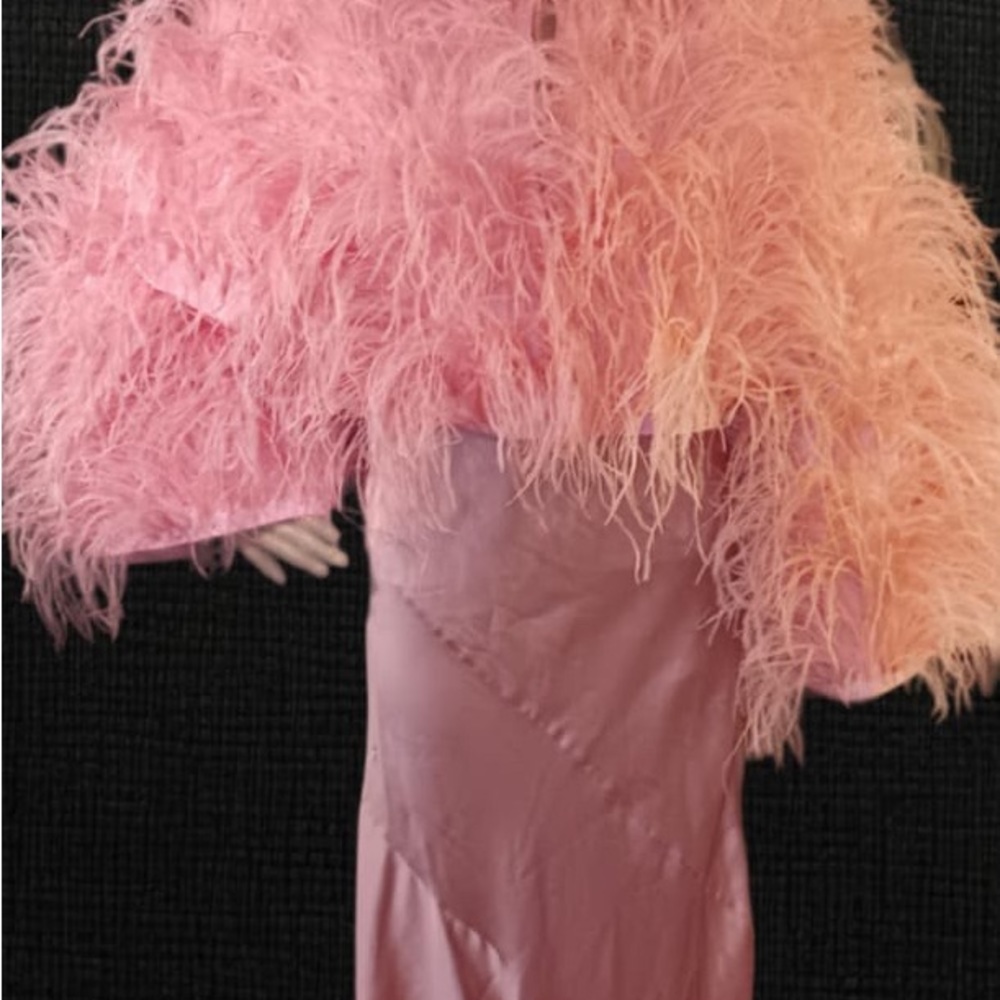 Cult Gaia feather jacket. This jacket is definitely a statement piece.